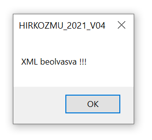 XML beolvasva üzenet XML beolvasva üzenet