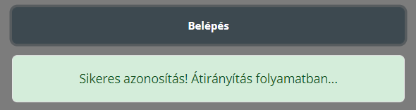 Címlekérdező szolgáltatás - sikeres azonosítás Címlekérdező szolgáltatás - sikeres azonosítás