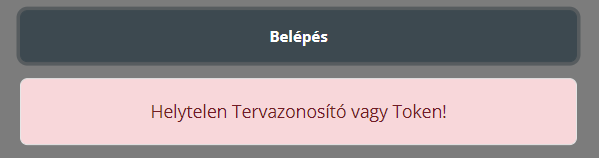 Címlekérdező szolgáltatás - sikertelen azonosítás Címlekérdező szolgáltatás - sikertelen azonosítás