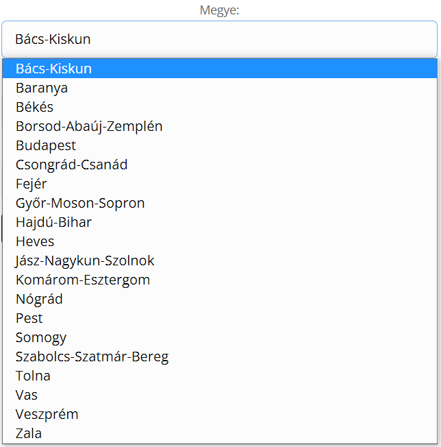 Megye választó Megye választó