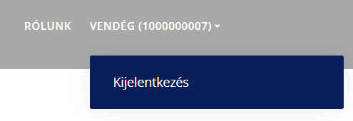 Kijelentkezés gomb Kijelentkezés gomb