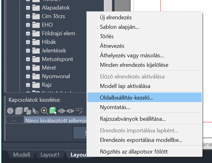 Oldalbeállítás-kezelő megnyitása Oldalbeállítás-kezelő megnyitása