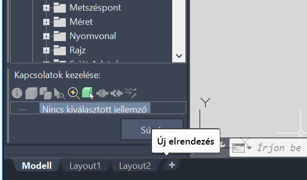 Új elrendezés/papírtér létrehozása Új elrendezés/papírtér létrehozása