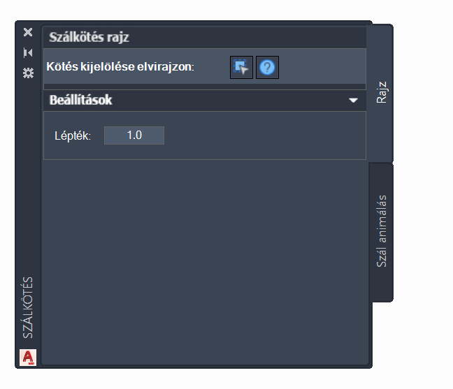 Szállkötés rajz panel