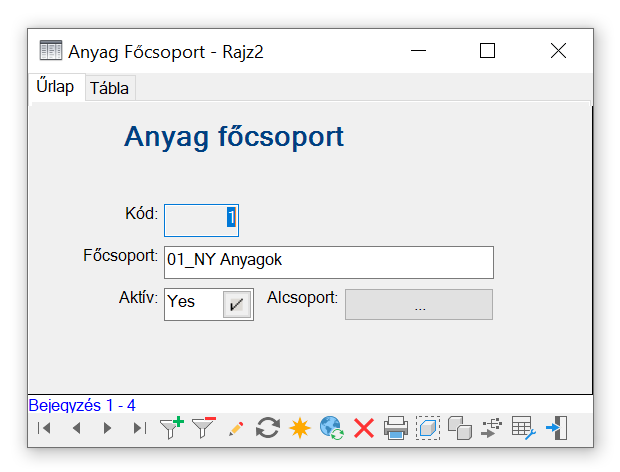 Anyag főcsoport Anyag főcsoport