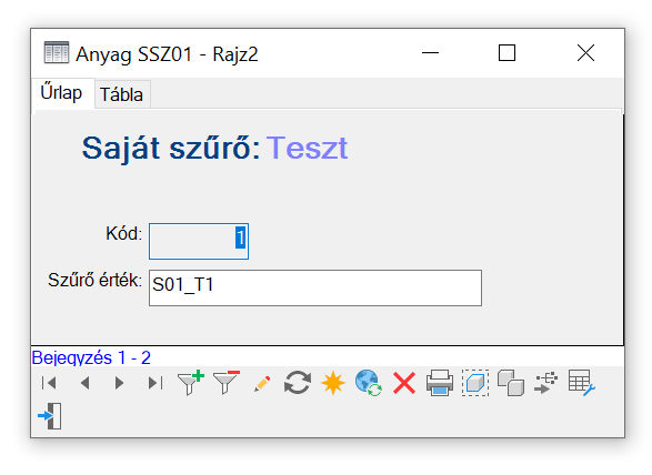 Saját szűrő beállítása Saját szűrő beállítása