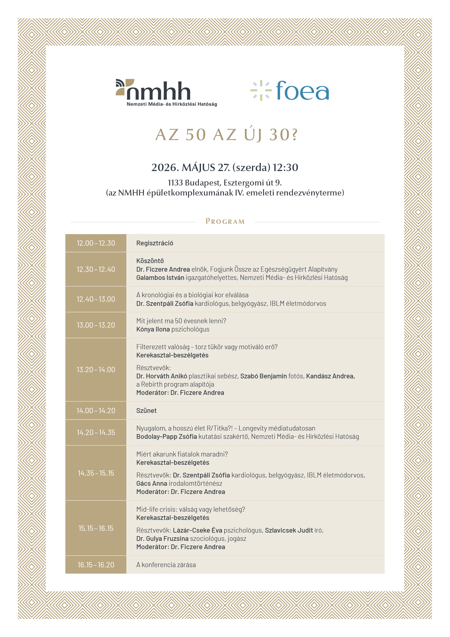 a konferencia programja