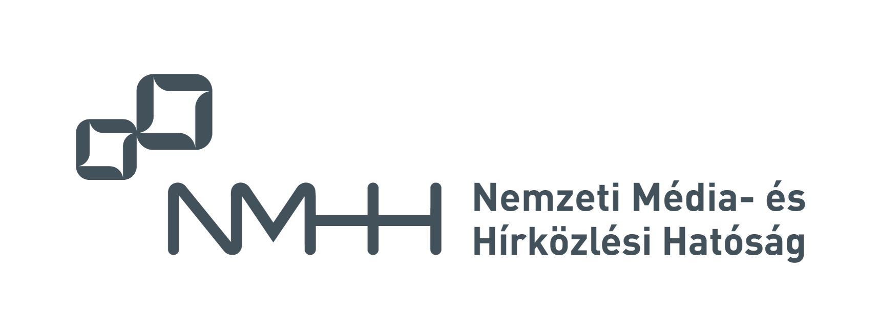 NMHH-logó, vízszintes elrendezés