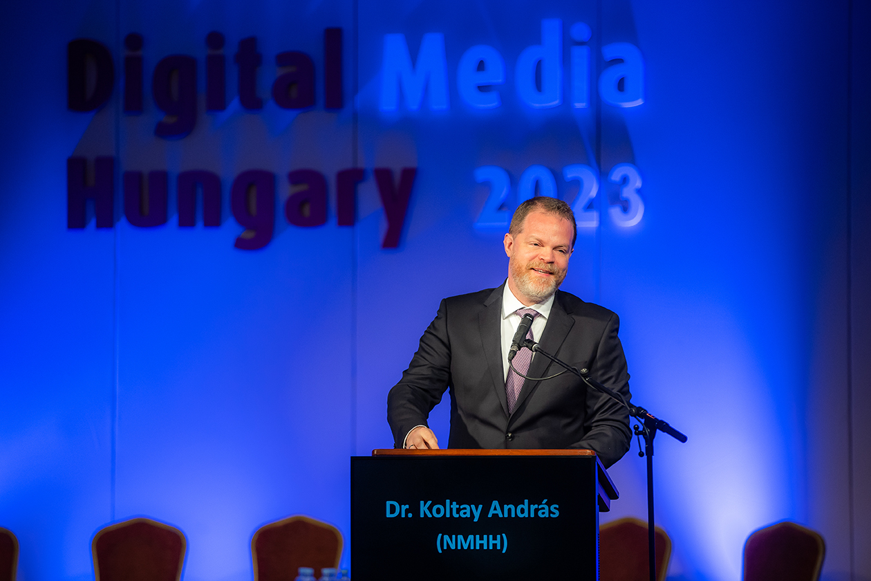 Dr. Koltay András, az NMHH elnöke a Digital-Media Hungary konferencia megnyitóján