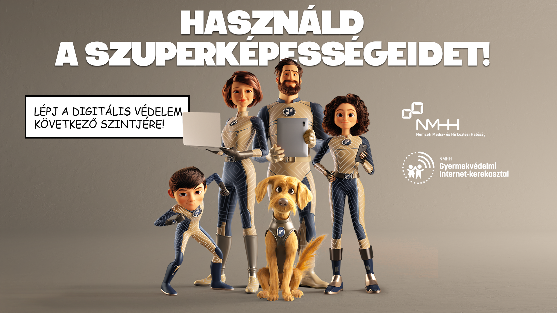 Illusztráció az Online Hősök kampányról. Bővebb információkért látogasson el az onlinehosok.hu címre.